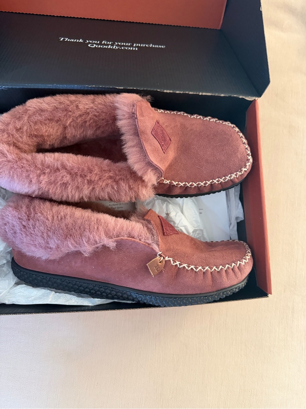 Quoddy Real Sheepskin Slippers